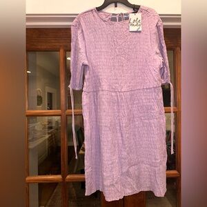 NWT Lola May Size 6 UK‎ 10 Purple Textured Cutout Dress